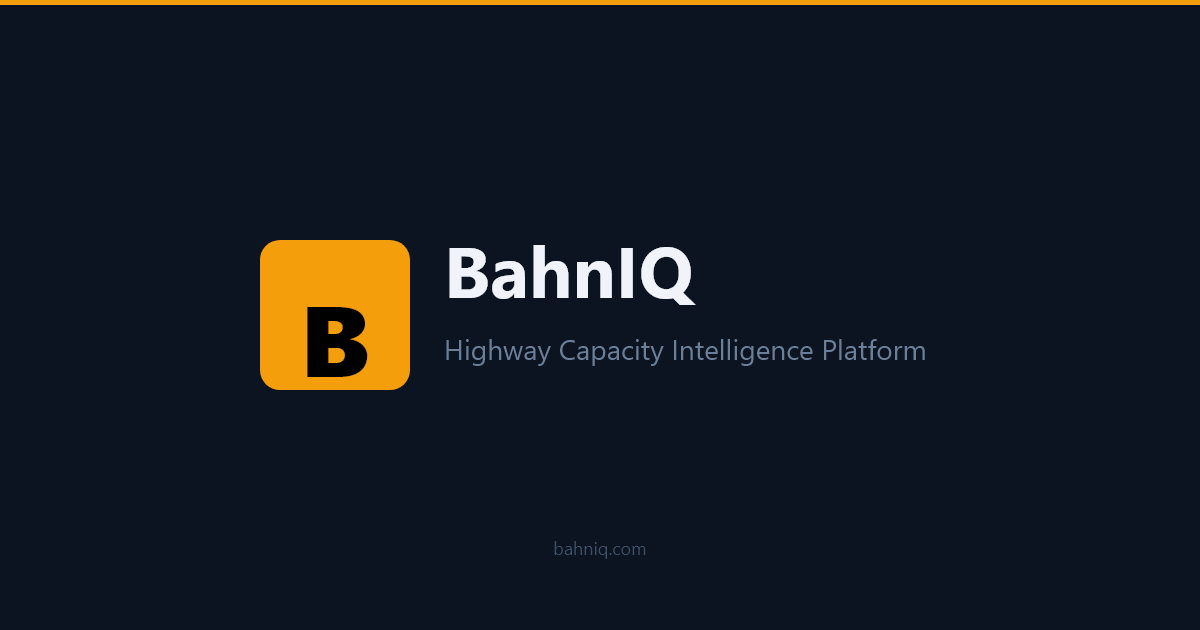 BahnIQ — Highway Capacity Intelligence for State & City Agencies